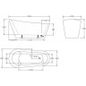 Акриловая ванна 180x82 см BELBAGNO BB63-1800-W0