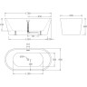 Акриловая ванна BELBAGNO BB71-1700-BIANCO, 1700x800x600