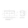 База под раковину подвесная BELBAGNO UNO-1200-4C-SO-GSO