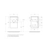 База под раковину подвесная BELBAGNO UNO-MINI-400-2C-SO-CO