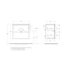 База под раковину подвесная BELBAGNO UNO-MINI-700-2C-SO-GSO