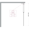 Душевая перегородка BELBAGNO UNO UNO-L-1-TB-100-GR-Cr 100 см, профиль хром, стекло графитовое