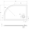 Душевой поддон из искусственного мрамора BELBAGNO TRAY-MR-UNO-RH-120/80-550-35-W-L-BO