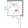 Душевой уголок 90x100 см BELBAGNO MARMI-AH-1-90/100-C-Cr