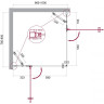 Душевой уголок BELBAGNO KRAFT-AH-22-100/80-C-Cr-L