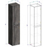 Пенал подвесной Bianco Opaco BELBAGNO KRAFT KRAFT-1600-2A-SC-BO-R