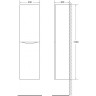 Шкаф подвесной BELBAGNO FLY-MARINO-1500-2A-SC-PT-P-R