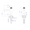 Смеситель для накладной раковины BELBAGNO DELTA DEL2.0-LVM-GM-W0