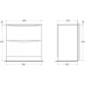 Тумба Bianco Lucido 79,6 см BELBAGNO ACQUA ACQUA-800-2C-PIA-BL