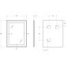Зеркало BELBAGNO SPC-KRAFT-600-800-SENS-AL, 600x800x32 мм