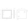 Зеркало BELBAGNO SPC-KRAFT-900-800-SENS-AL, 900x800x32 мм