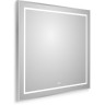 Зеркало BELBAGNO KRAFT SPC-KRAFT-900-800-LED-TCH-WARM в алюминиевой раме со встроенным светильником, 900x32x800 мм
